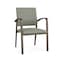 Lesro Newport Guest Chair Metal Frame, Bronze, OH Eucalyptus Upholstery NP1101 - alternate 1